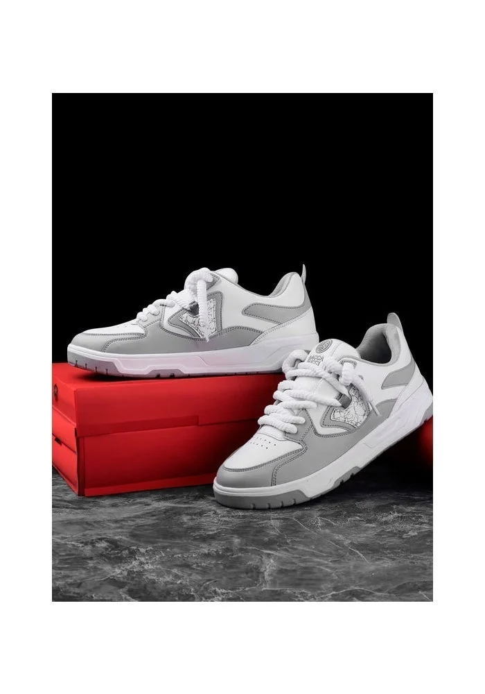 Bacca Bucci Grey Stride Eclipse Low-Top Flat-Sole Sneakers for Men | Best Price UAE